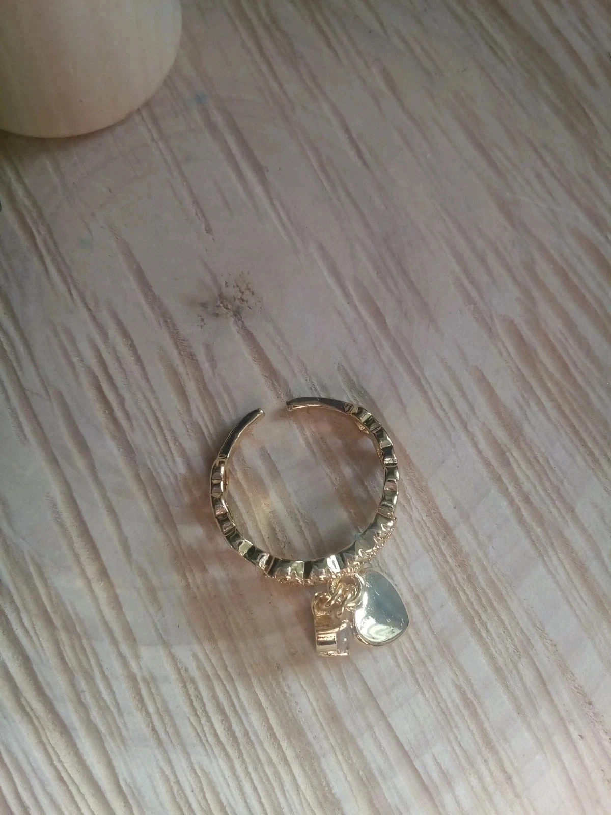 Bague pendentif coeur acier inoxydable – photo 4
